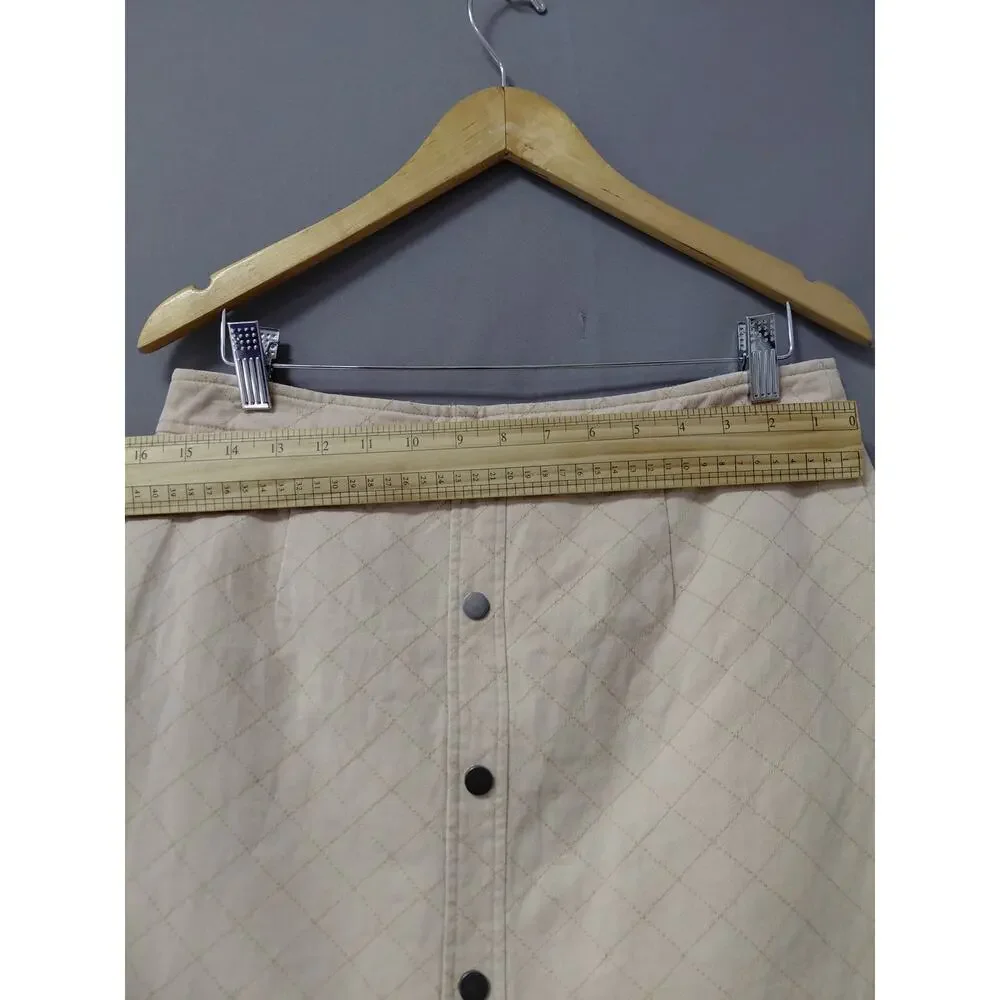 Fate 100% Cotton Button Front Mini Skirt Solid Lined Women See Measurements